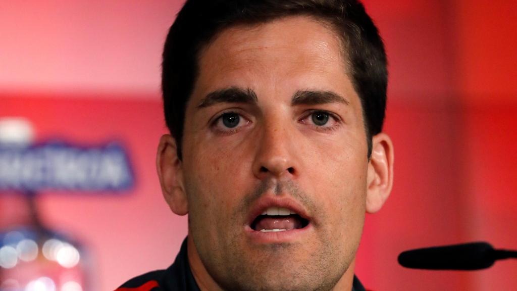 Robert Moreno, en rueda de prensa con la selección española