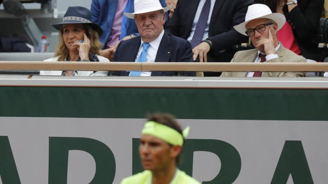 Juan Carlos presencia la final de Roland Garros entre Rafa Nadal y Dominic Thiem.