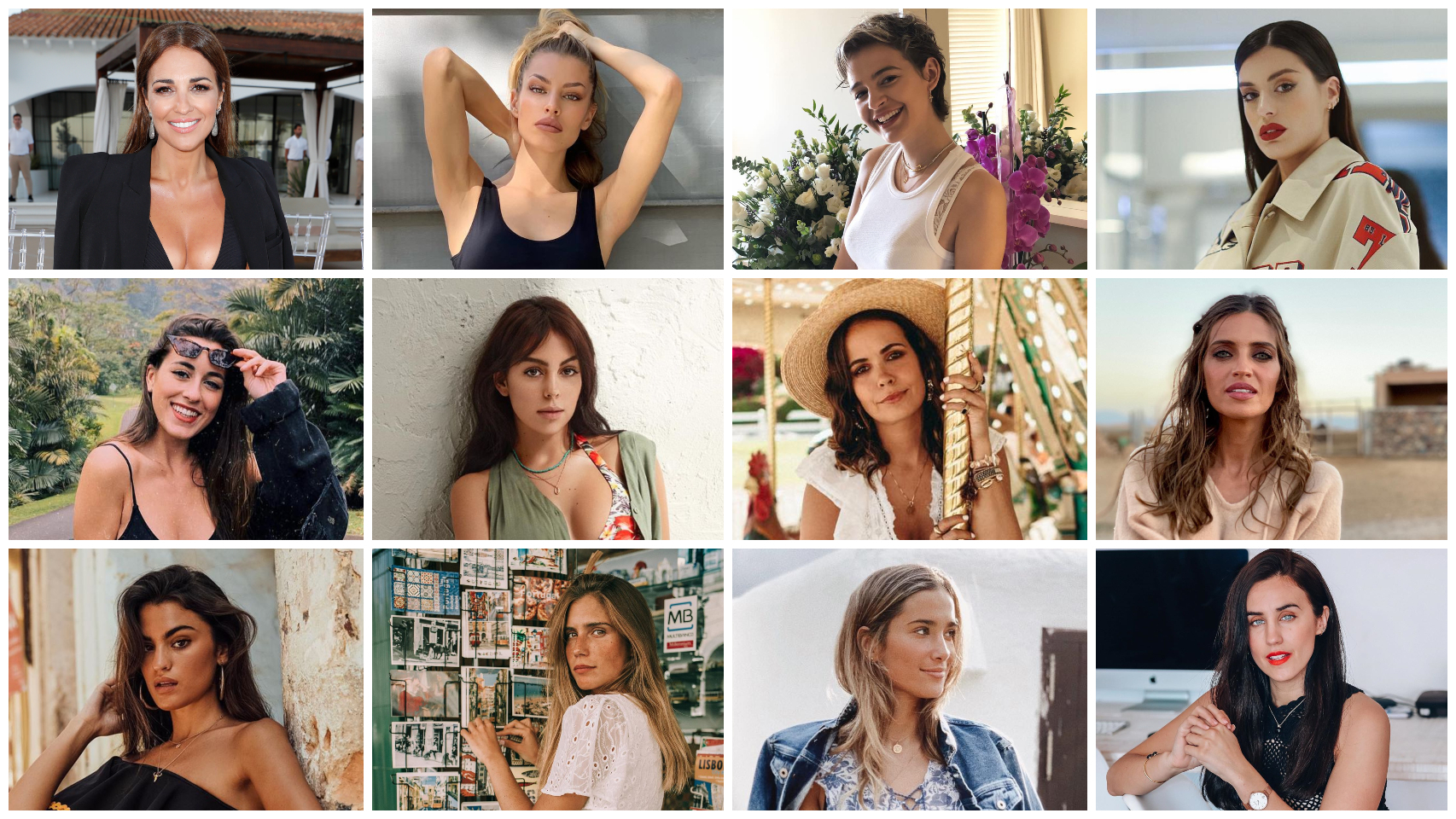 Algunas de las 'influencers' más importantes de España en un montaje de JALEOS.