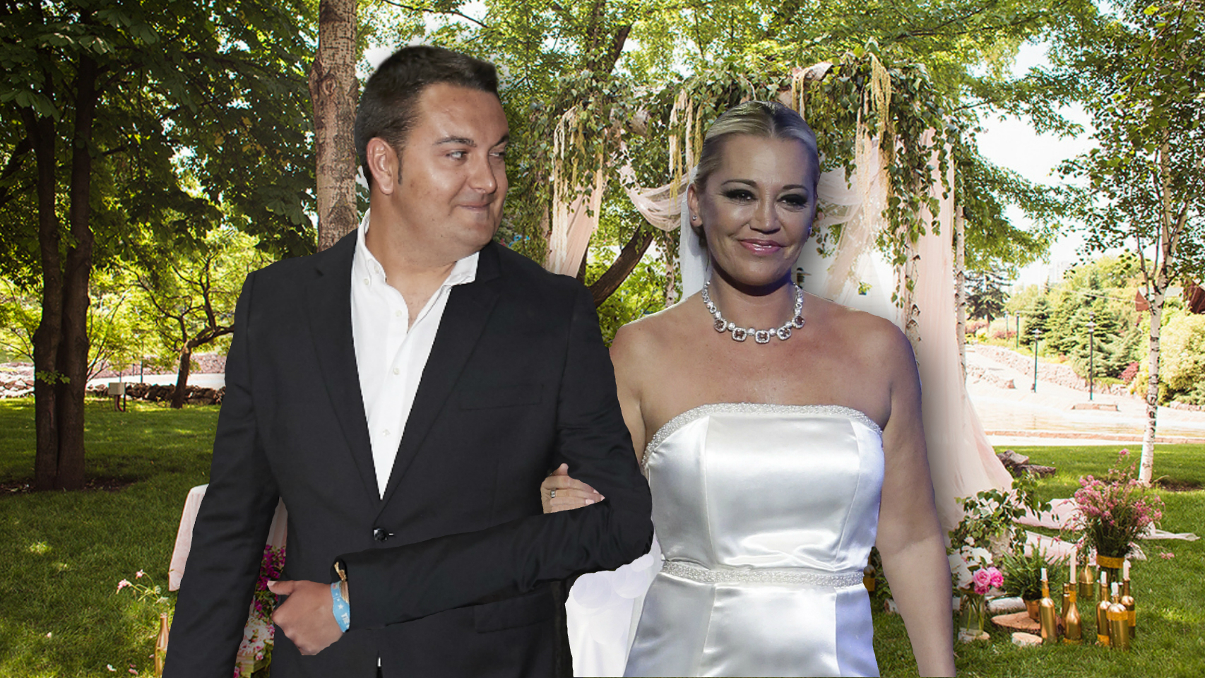 Miguel Marcos y Belén Esteban en un montaje de JALEOS.