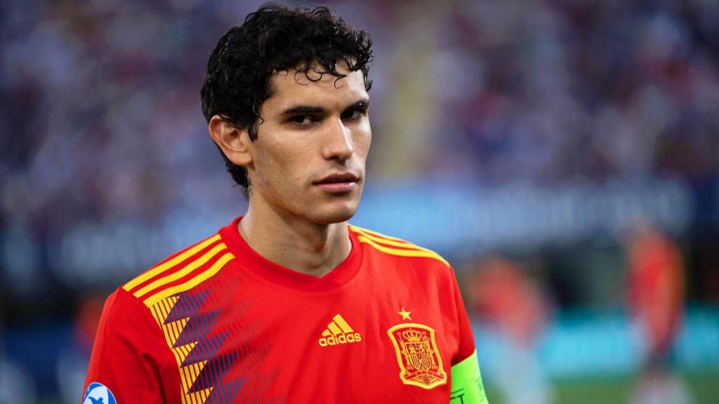Jesús Vallejo, en un partido con la selección española sub21