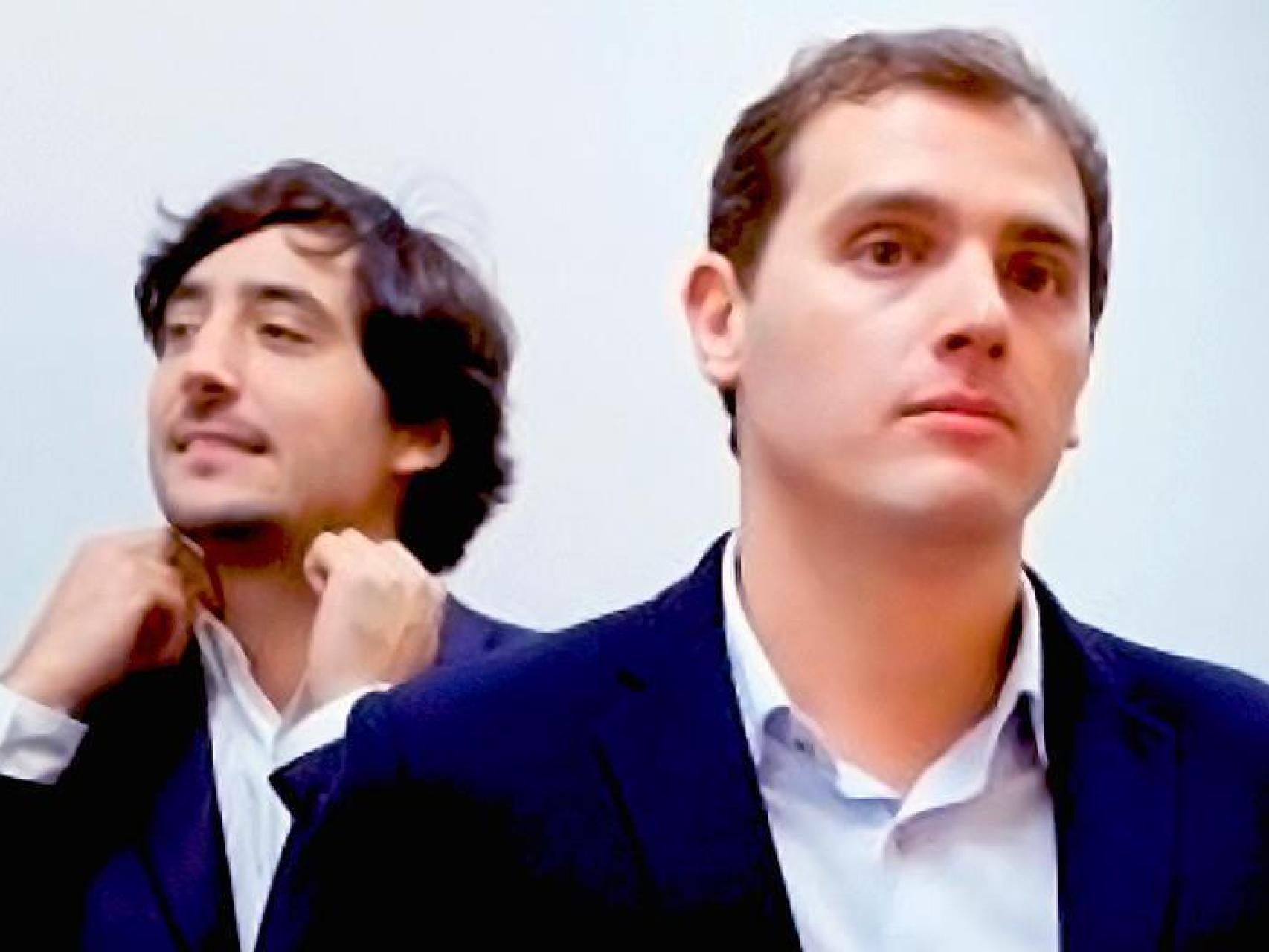 Albert Rivera, junto a Toni Roldán.