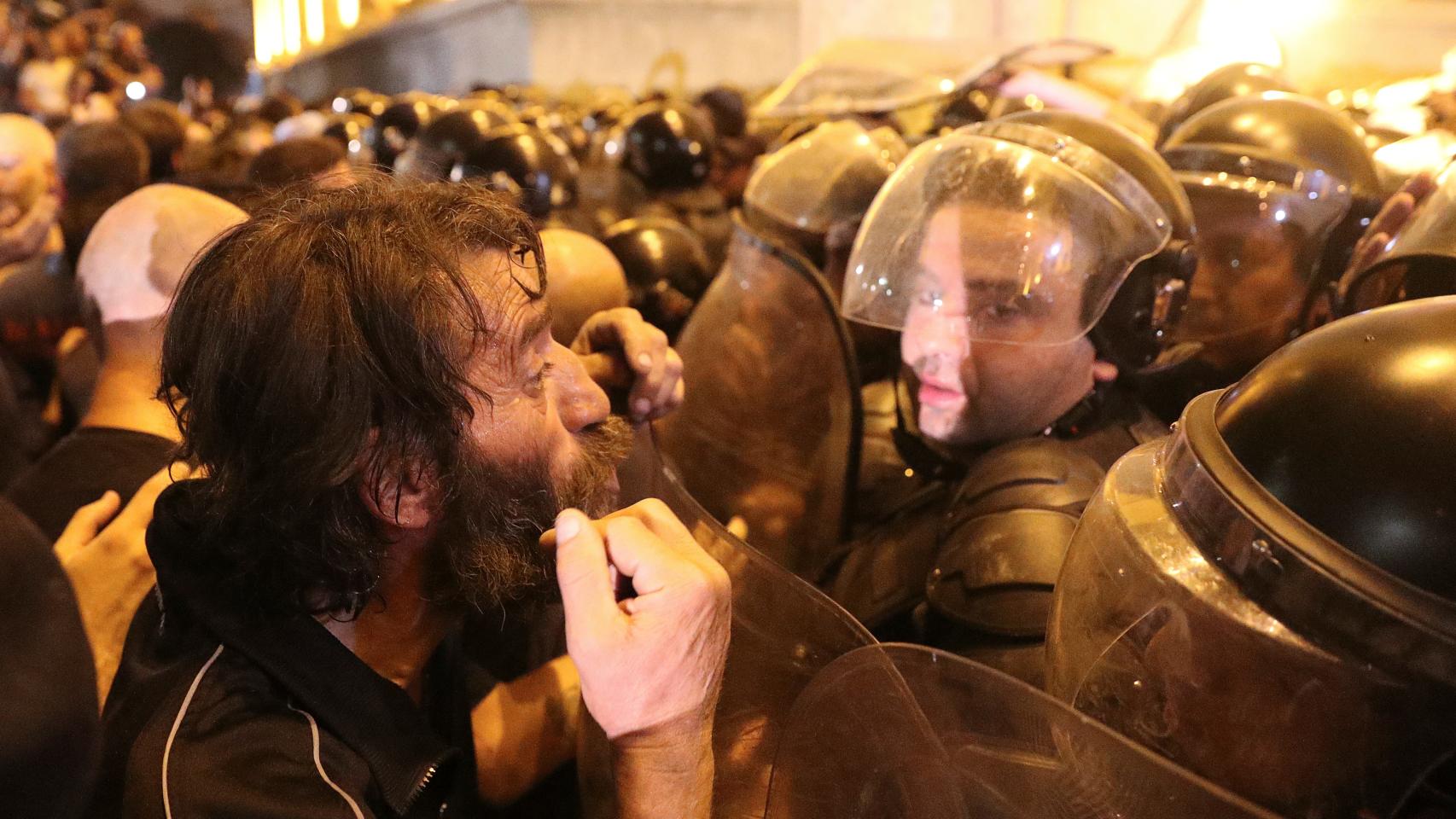 Lo disturbios en Georgia, en imágenes