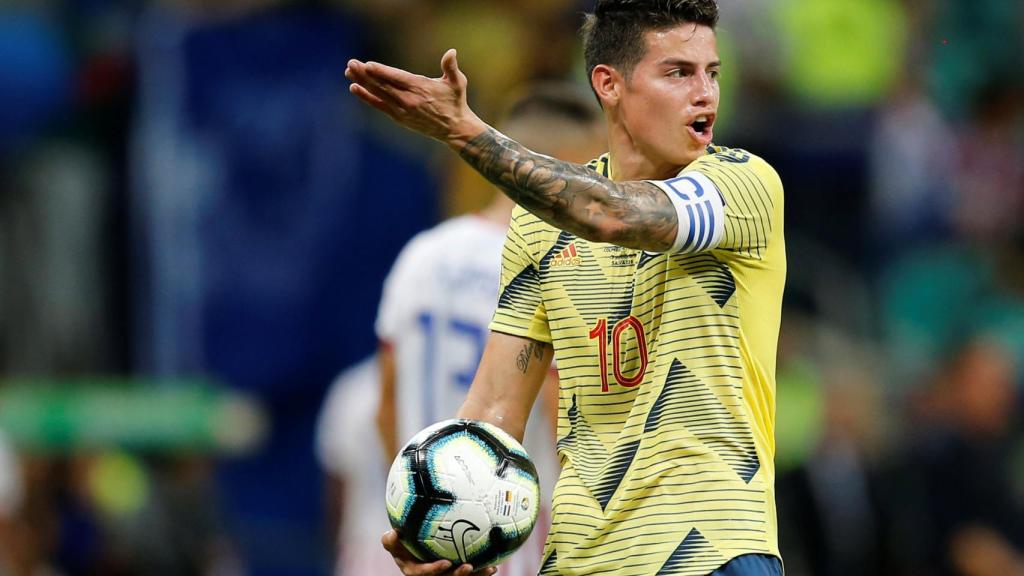 James Rodriguez, con Colombia en la Copa América