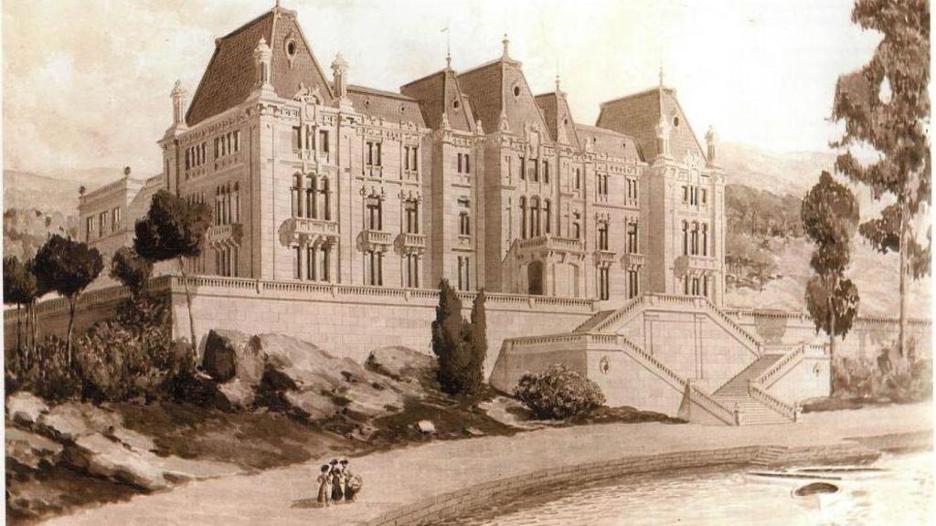 Boceto del Palacio Real de Cortegada