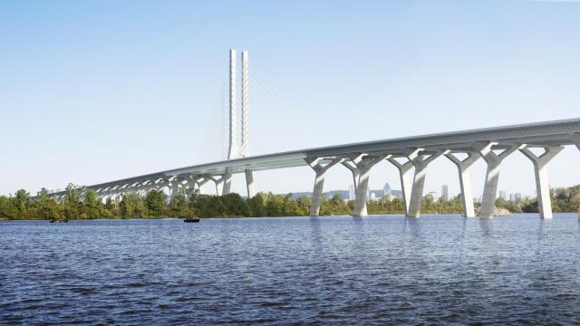 Imagen del puente de Champlain, construido por ACS.
