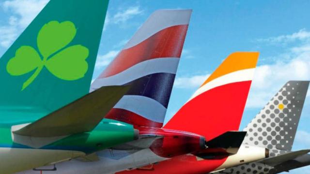 El logo de las cuatro compañías del grupo IAG.