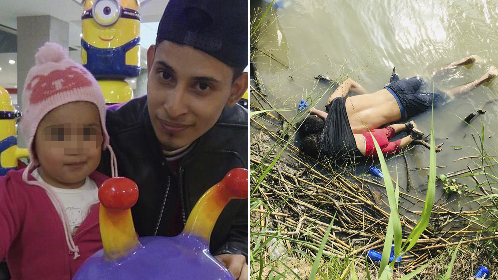 Son el padre y la niña cuya fotografía simboliza ya el drama de los migrantes centroamericanos.