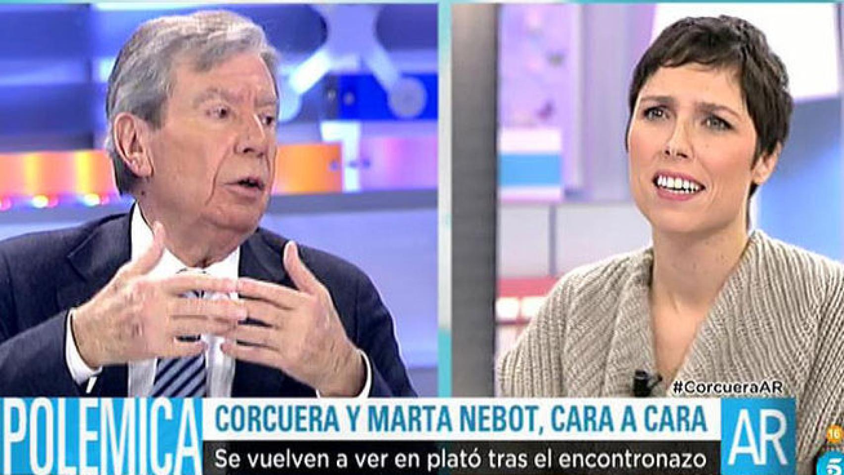 Corcuera y Marta Nebot se ven las caras tras su rifirrafe callejero