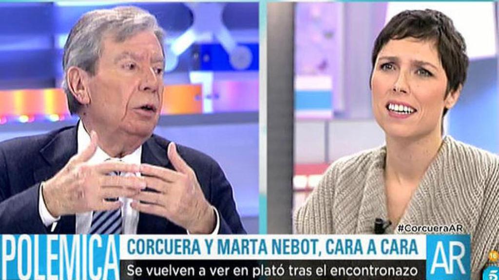 Corcuera y Marta Nebot se ven las caras tras su rifirrafe callejero