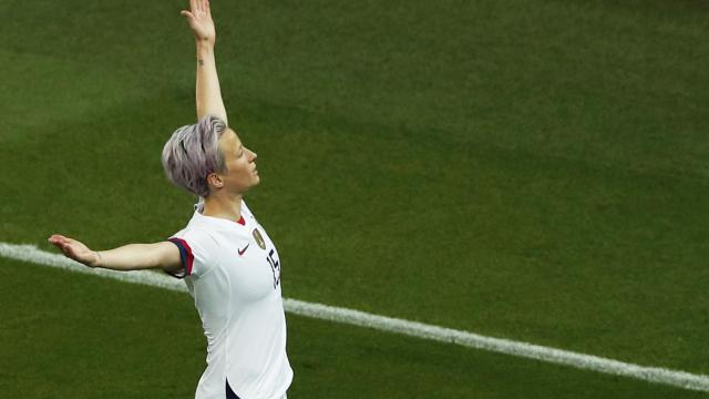 Rapinoe celebra un gol con Estados Unidos