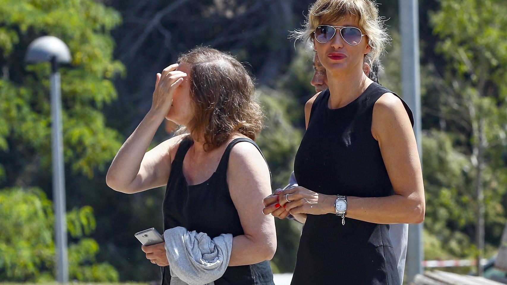 Susanna Griso en el funeral de su hermana en Sant Cugat del Vallés.