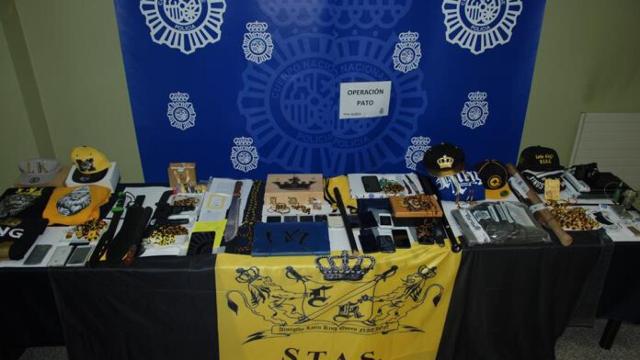 Material incautado por la Policía Nacional