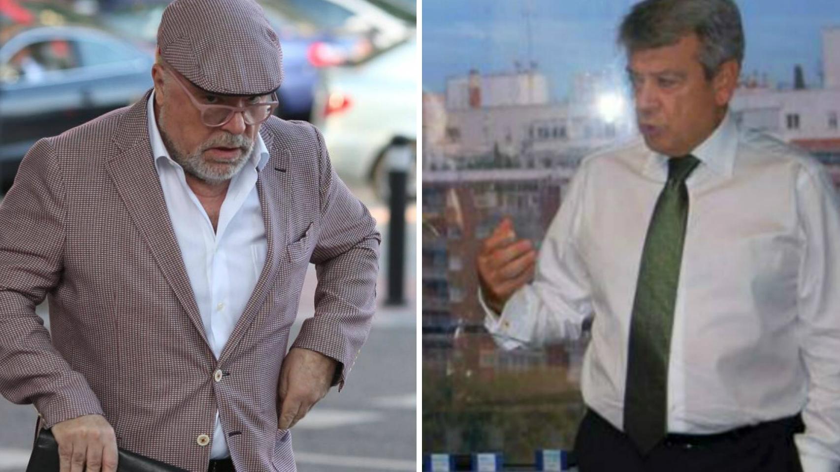 El comisario invesetigado José Manuel Villarejo y el exjefe de Seguridad del BBVA, Julio Corrochano.