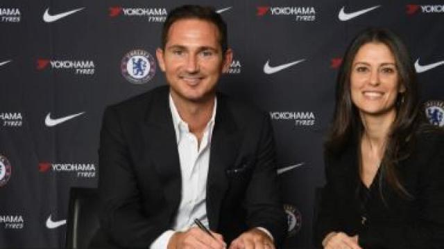 Frank Lampard en su presentación en el Chelsea. Foto: Twitter (@ChelseaFC)