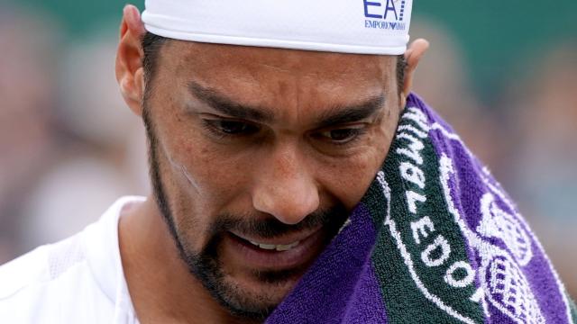 Fognini durante el duelo contra Sandgren