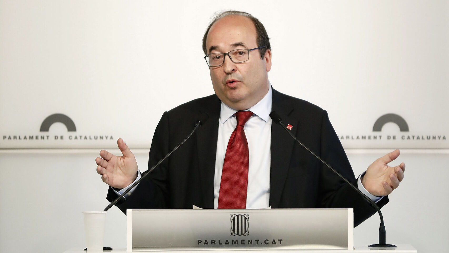Miquel Iceta en el Parlament.