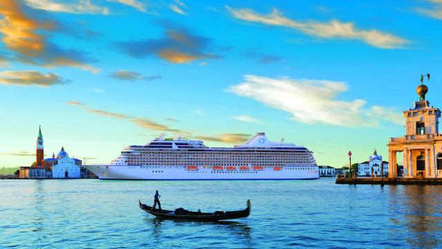 Vista del crucero en Venecia