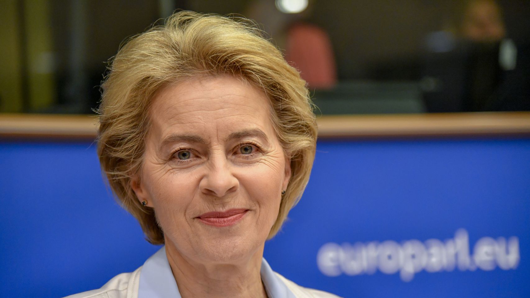 Von der Leyen, durante su audiencia con el grupo de Izquierda Unitaria