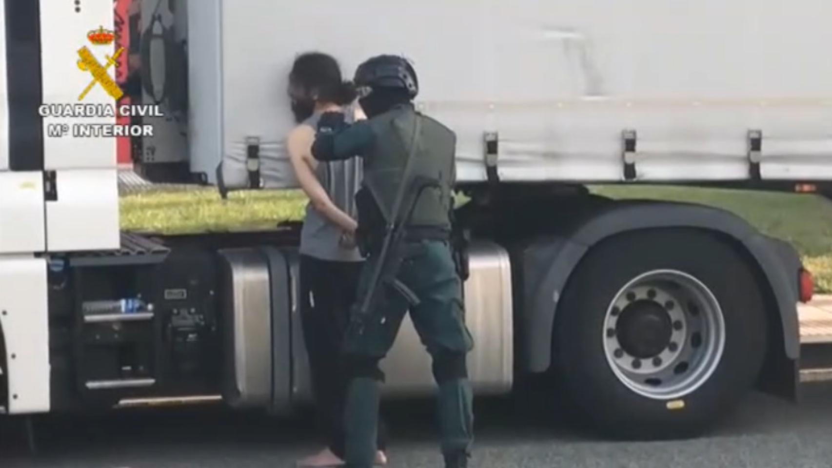 El momento de la detención.