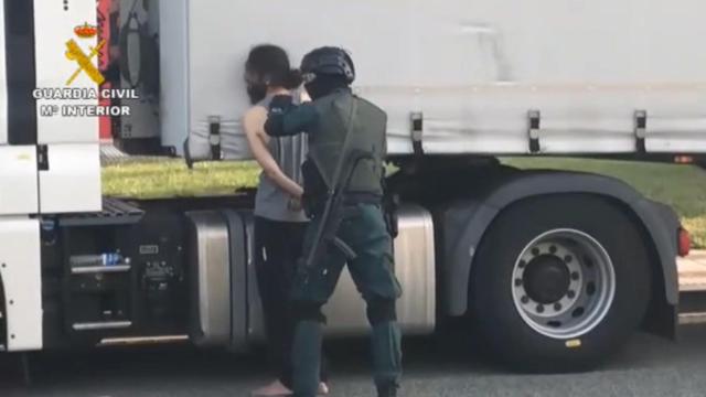 El momento de la detención.