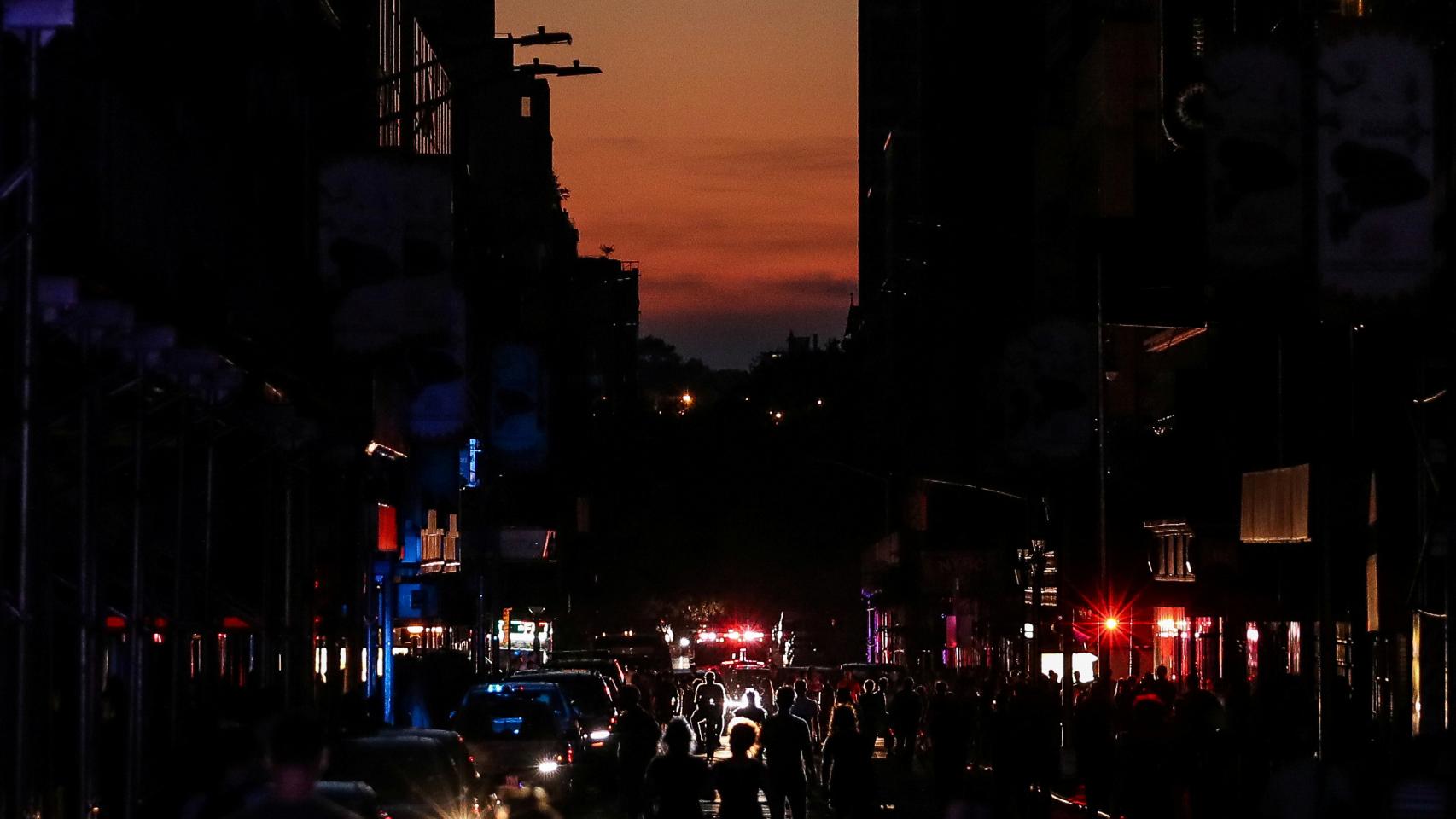 Times Square a oscuras.