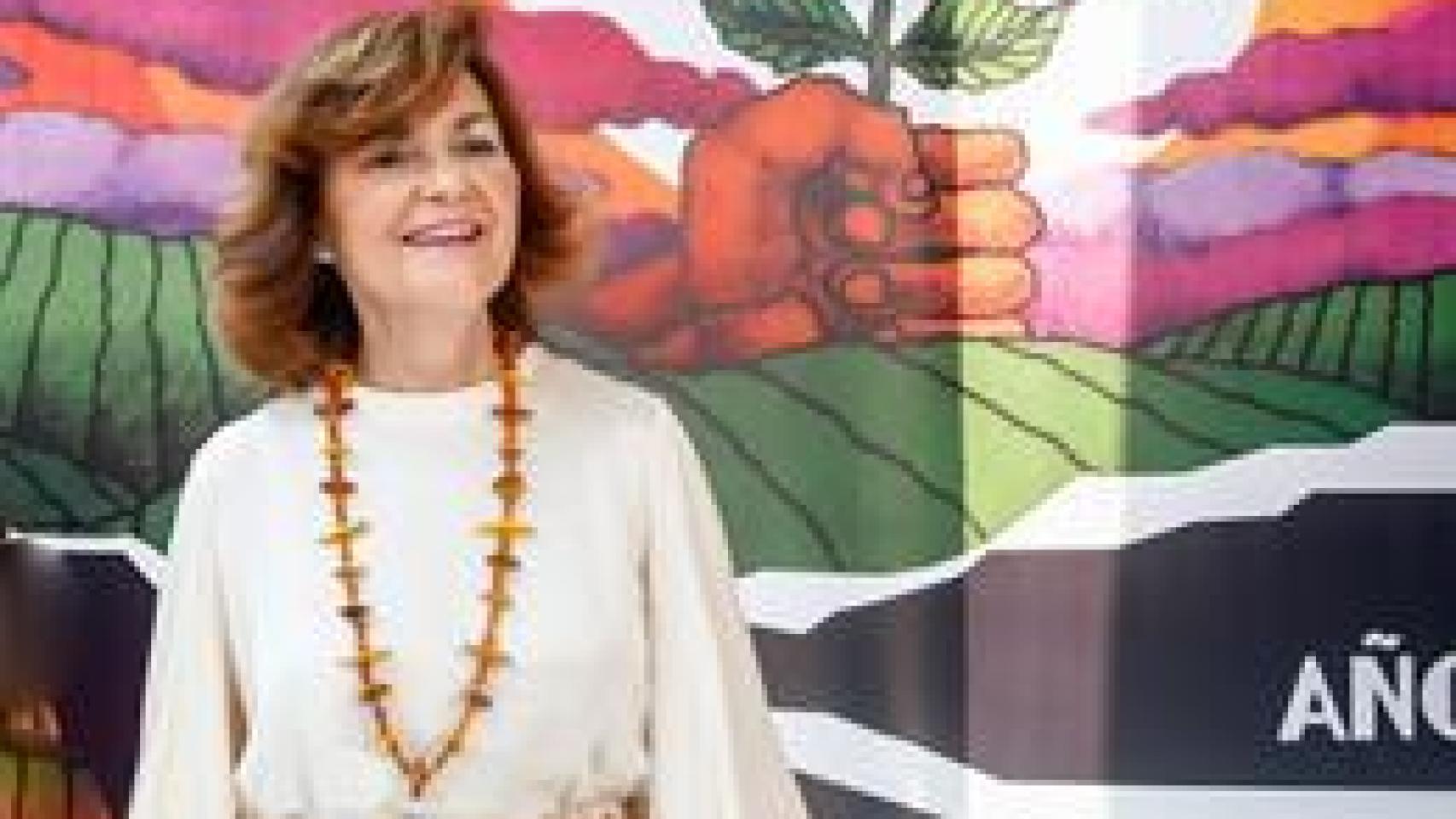 Carmen Calvo durante las jornadas 'Diálogos 140 aniversario'.