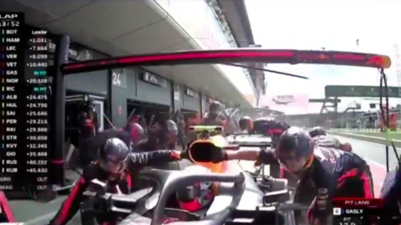 La parada de Red Bull y Gasly