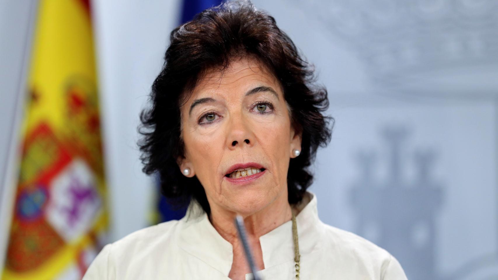 Isabel Celaá, ministra portavoz del Gobierno.