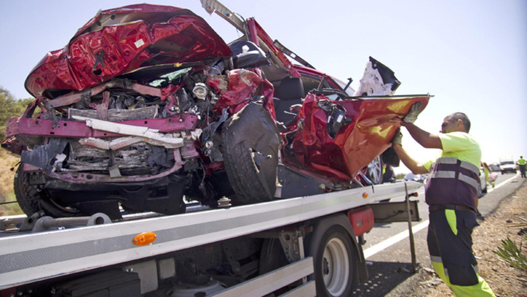 Foto de archivo de un accidente de tráfico