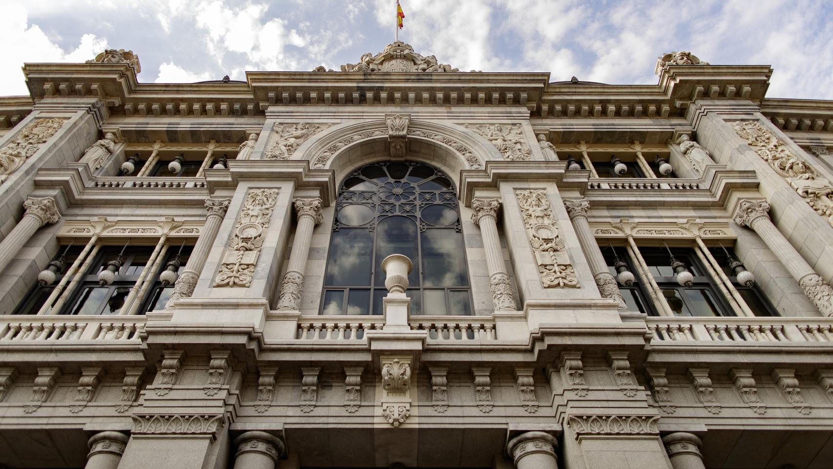 Fachada del edificio del Banco de España.