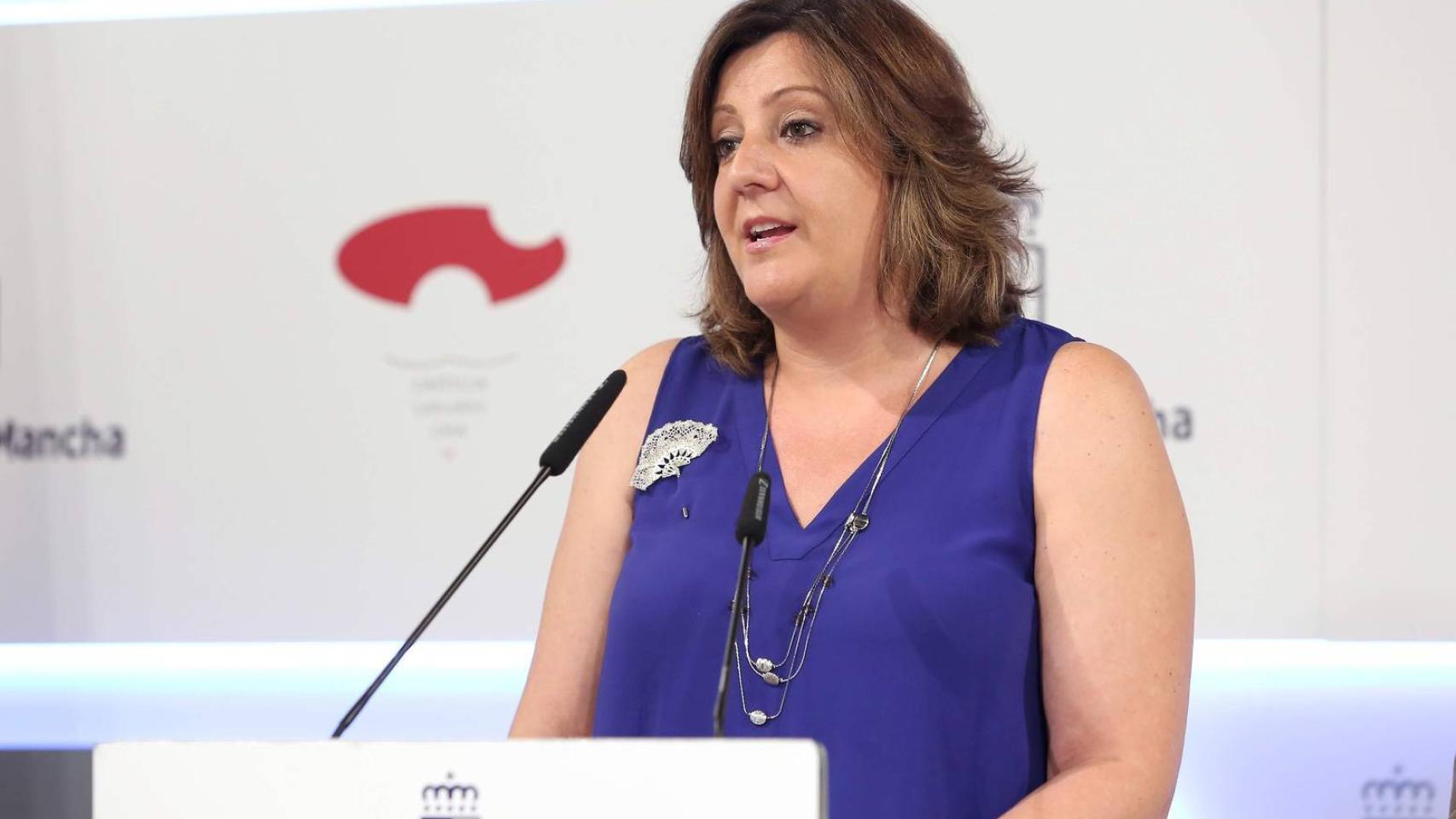 La consejera Patricia Franco, este martes en rueda de prensa en Toledo. Foto: Óscar Huertas