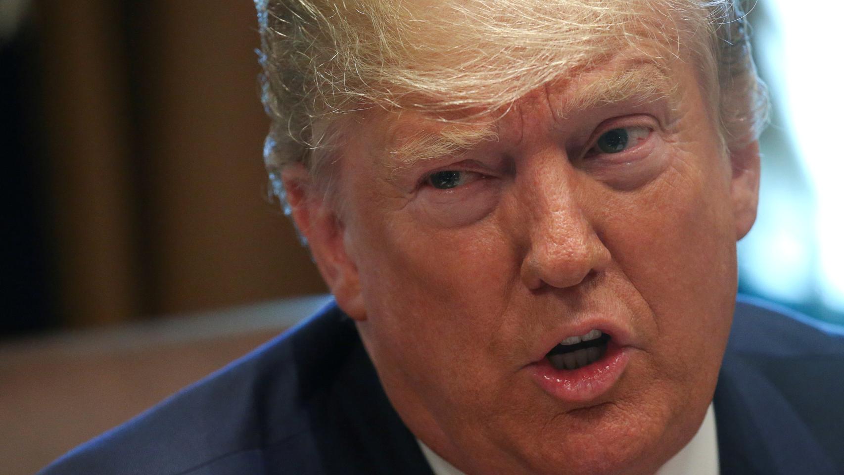 El presidente de EEUU, Donald Trump en una reunión con su gabinete