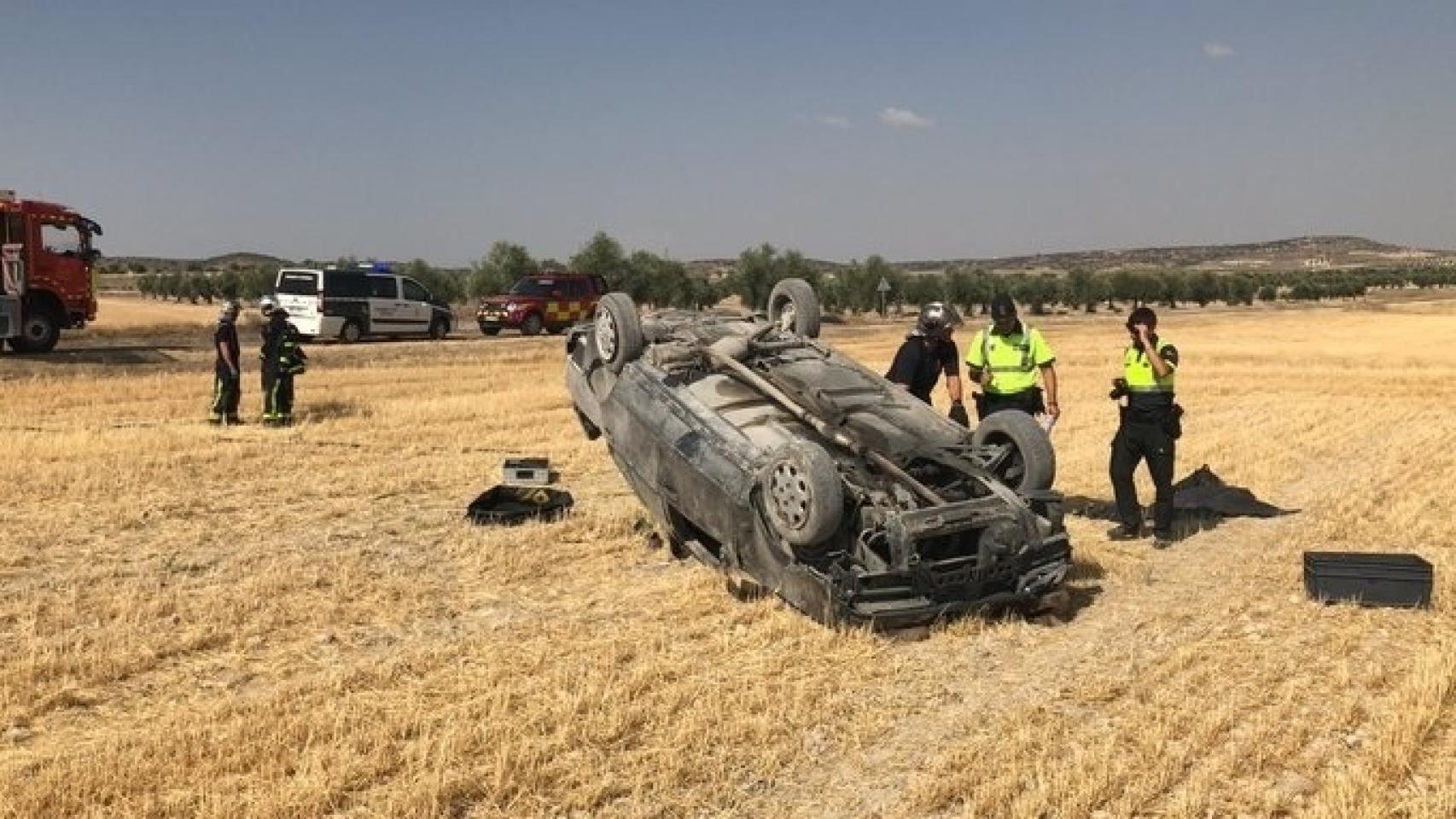 Uno de los accidentes de tráfico asistidos por el 112.