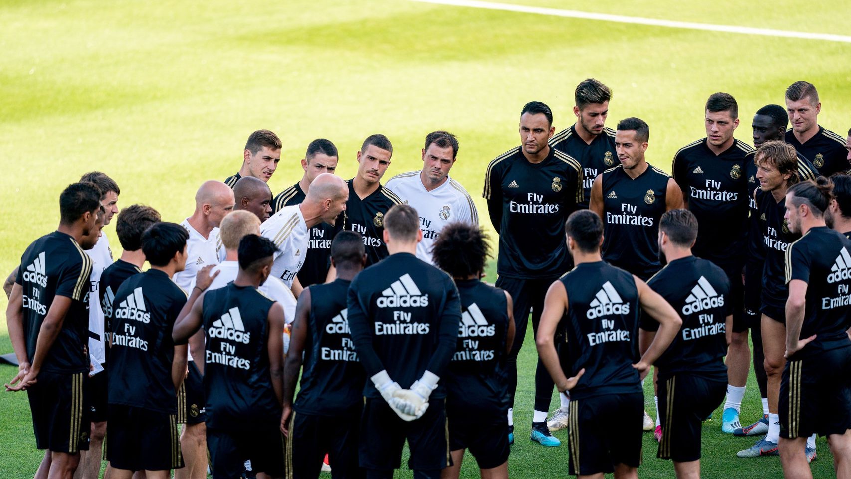 Entrenamiento del Real Madrid en el estadio del Montreal Impact.