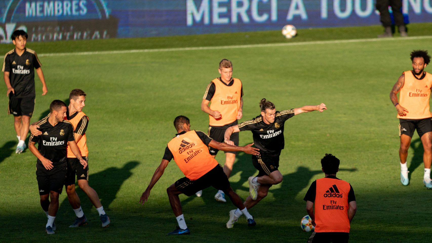 Entrenamiento del Real Madrid en el estadio del Montreal Impact.