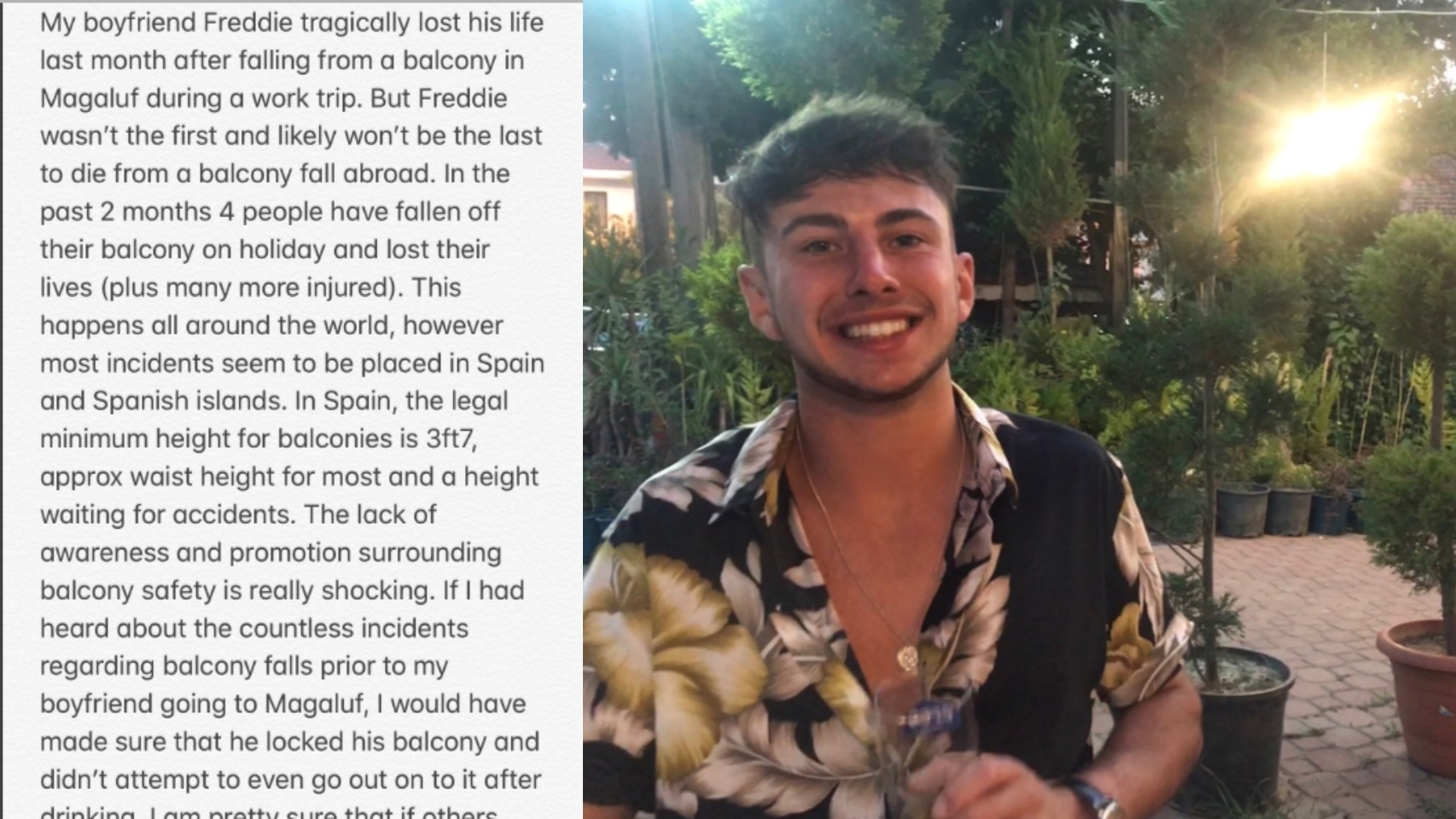 Tuit de Mia Smith junto a la foto de su novio Freddie.