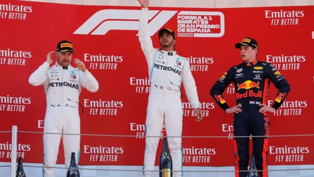 Hamilton, Bottas y Verstappen, el podium del GP de España 2019