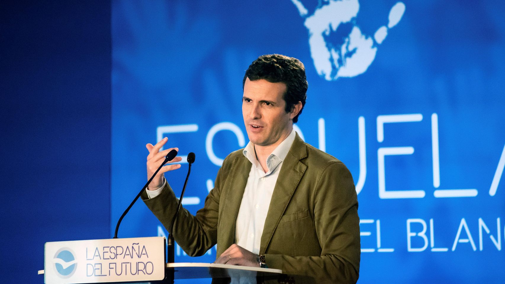 Pablo Casado, presidente del PP, en la escuela de verano del partido.