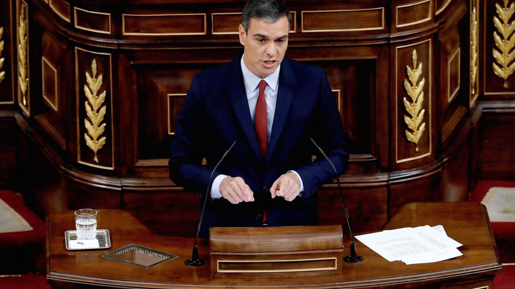Pedro Sánchez, este lunes en el Congreso.
