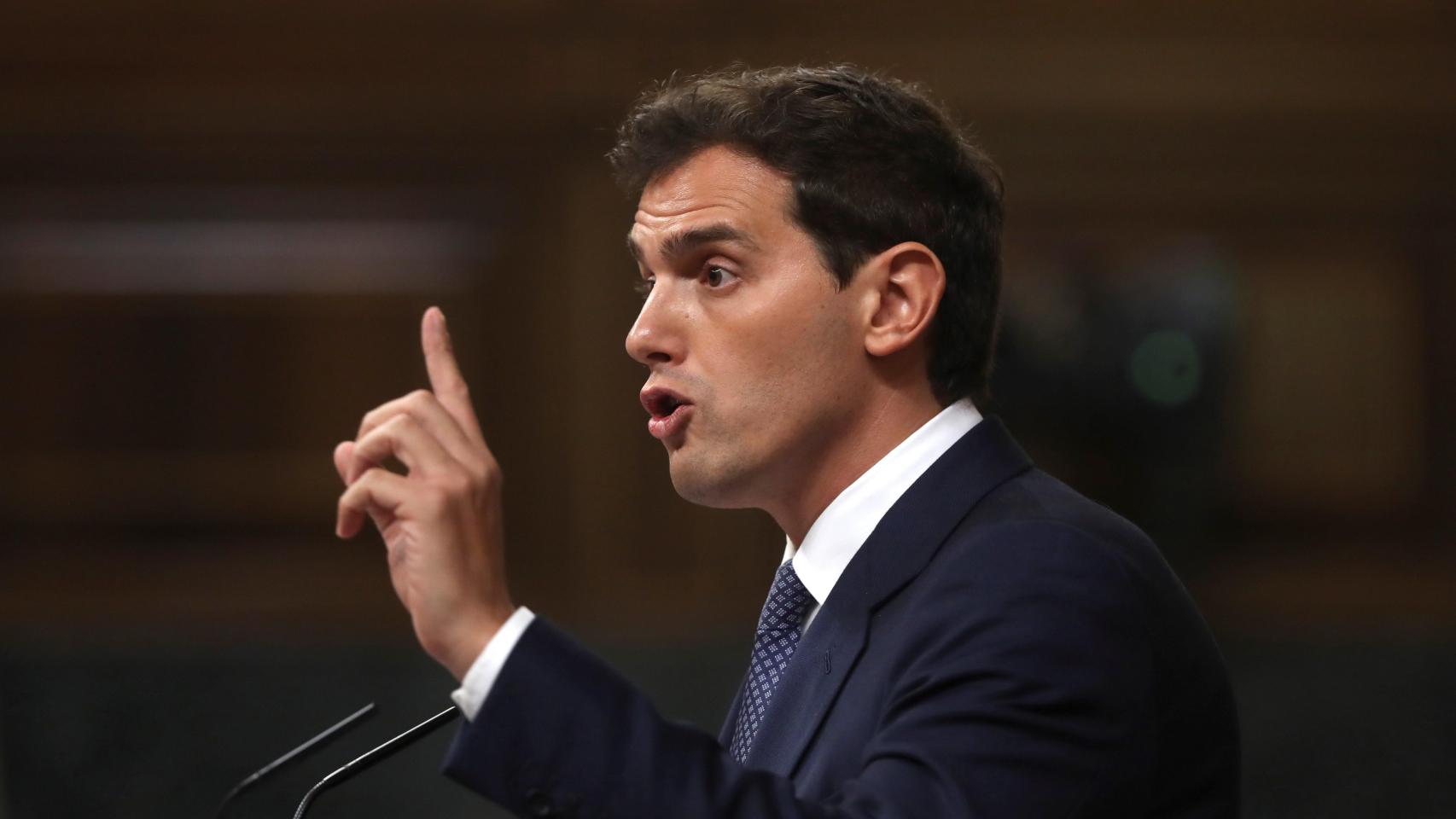 Albert Rivera, presidente de Ciudadanos, en el debate de investidura.
