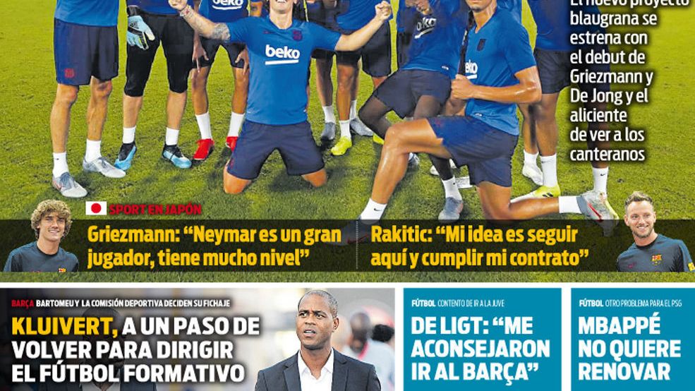 La portada del diario Sport (23/07/2019)