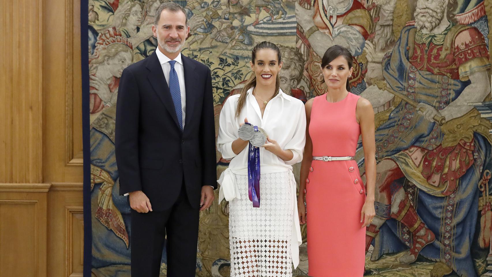 La reina Letizia ha repetido el vestido de Michael Kors de su encuentro con Melania Trump.