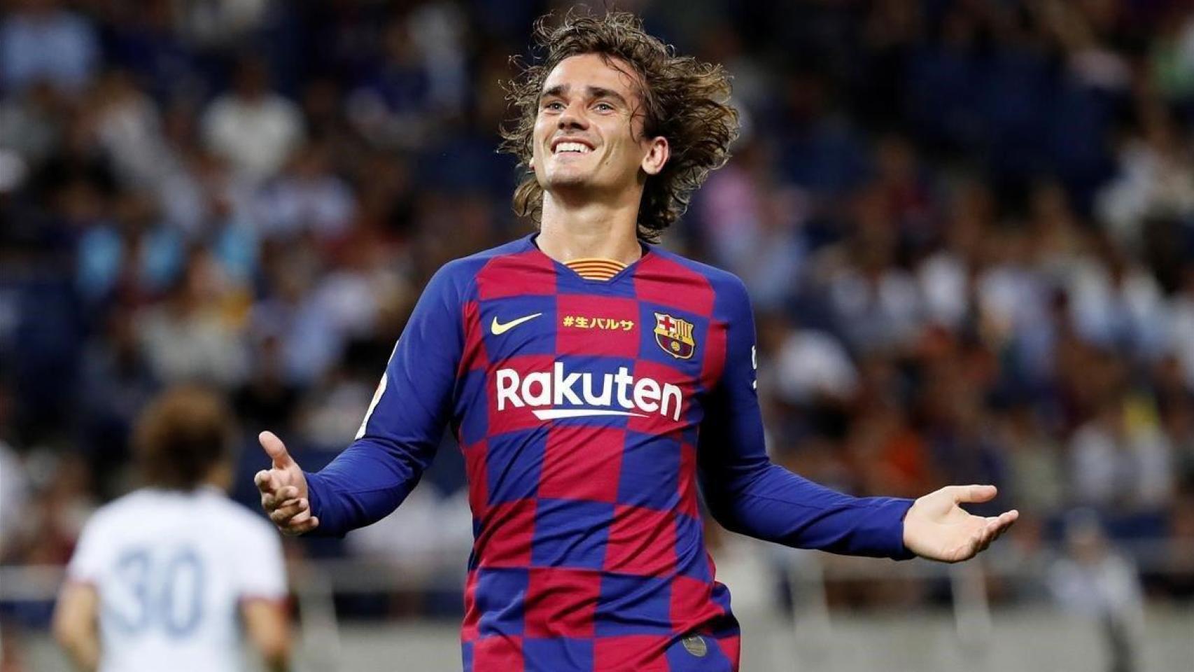 Antoine Griezmann durante su partido de debut con el Barça frente al Chelsea