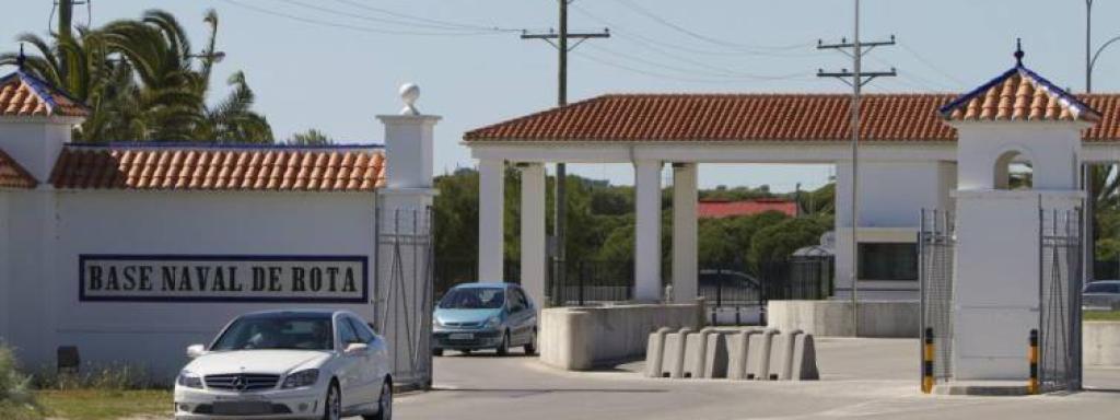 Acceso a la base naval de Rota, en una imagen de archivo.
