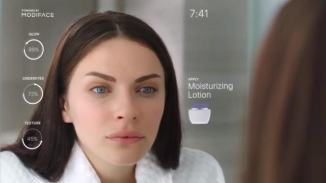 Interfaz de los servicios que ofrece ModiFace.