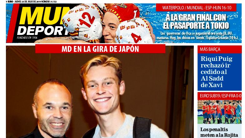 Portada Mundo Deportivo (25/07/19)