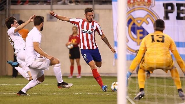 Saúl Ñíguez, durante el derbi madrileño. Foto: Instagram (@saulniguez)