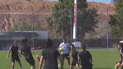 El CD Tacón se ejercita en Valdebebas
