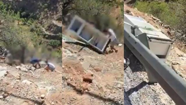 Así ha recogido Mario la nevera que tiró